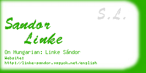 sandor linke business card